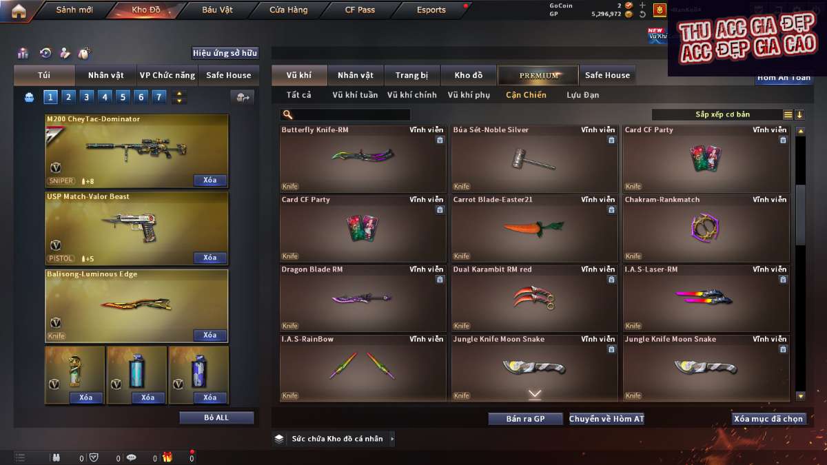 shop acc cf uy tin gia re